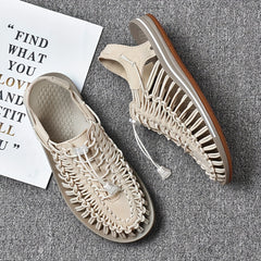 Women's Fishnet Beach Sandals Hollow Out Breathable Anti-slip