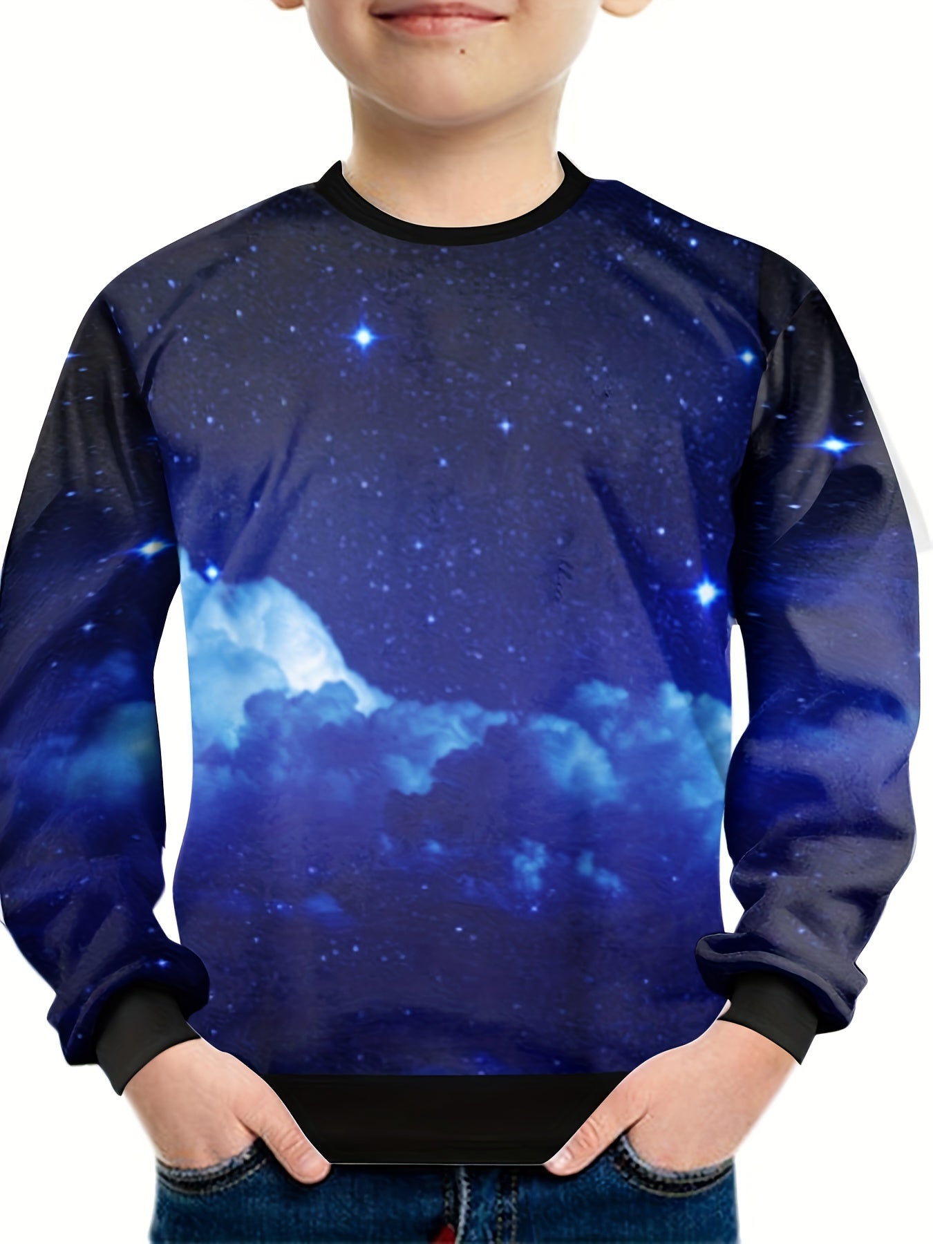Cartoon Pattern Kids Sweatshirt Boy's Clothes Gift