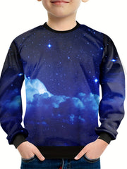 Cartoon Pattern Kids Sweatshirt Boy's Clothes Gift