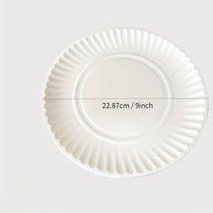 50pcs Disposable Plates for Home & Restaurant 15-22cm Biodegradable
