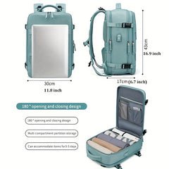 Men Women Travel Backpack With USB Charging Port Business Laptop Backpack