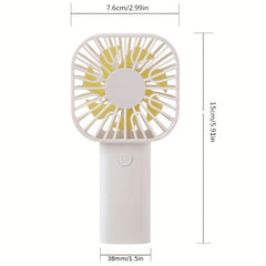 Cartoon Handheld Fan USB Rechargeable Portable Pocket Fan