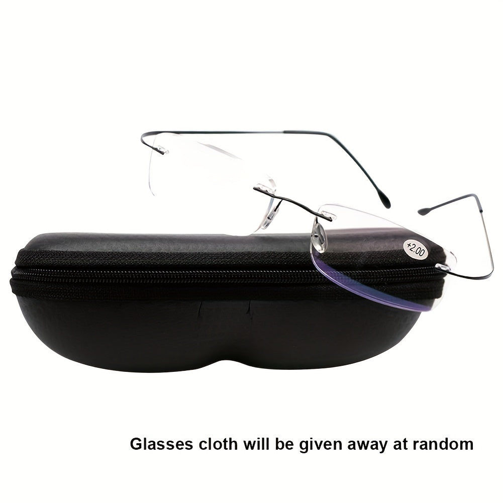 SOOLALA Titanium Rimless Reading Glasses