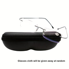 SOOLALA Titanium Rimless Reading Glasses