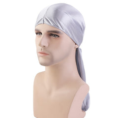 Silvery Silk Bandage Elastic Hip hop Head Wraps Headwear Turban