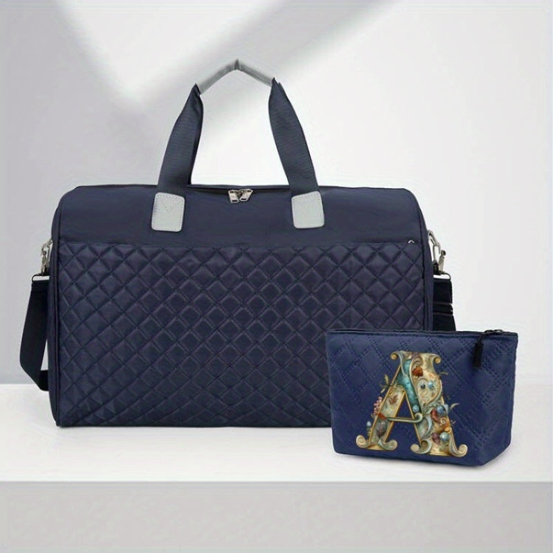 Quilted Zipper Bag Large Capacity Luggage Weekend HandBag