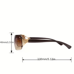 Rimless Sunglasses UV Protection Men's Hip Hop Decorative Sunglasses