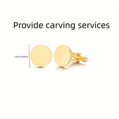 Men's Stainless Steel Tuxedo Cufflinks Business Gift Shirt Cufflinks