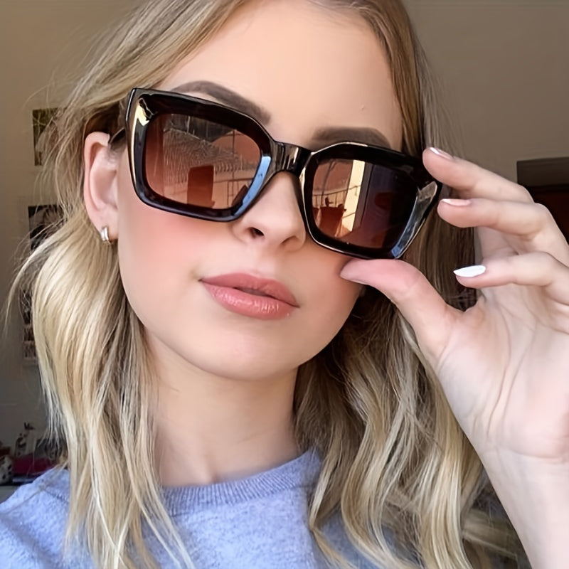 Vintage Square Frame Sun Glasses Sunshades Outdoor Eyewear