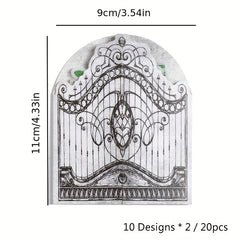 Gothic Castle Series Stickers - European Classical Door & Window Decoration
