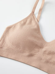 Textured Solid Wireless Bras Women's Intimates Lingerie