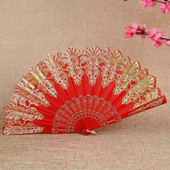 Chinese Style Pattern Folding Fan Handheld Fan Dance Cloth Fan