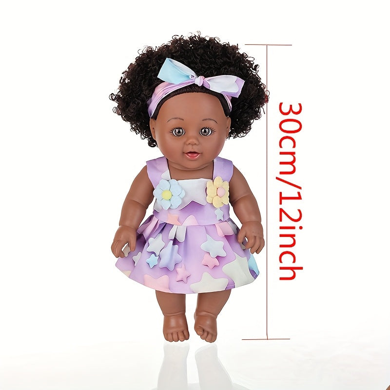 12" Anime Doll in Light Beige with Floral Outfits & Headbands