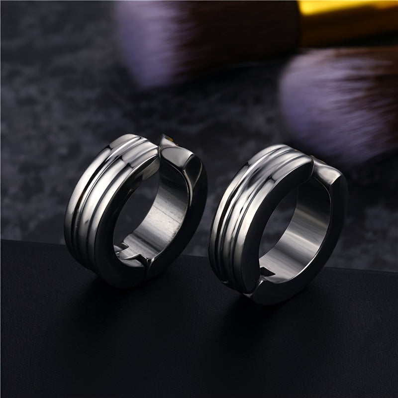 1PC Punk Titanium Steel Ear Clip Earrings