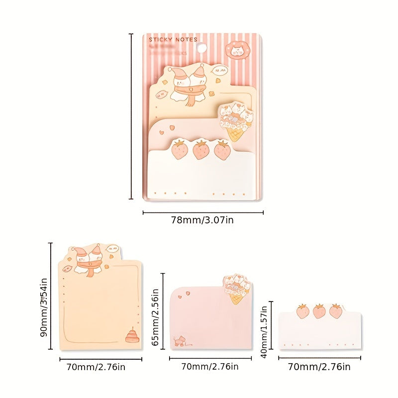 3-Layer Self-Adhesive Sticky Notes - Students & Office Stationery