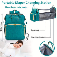 Functional Diaper Bag with Changing Pad Backpack Tote