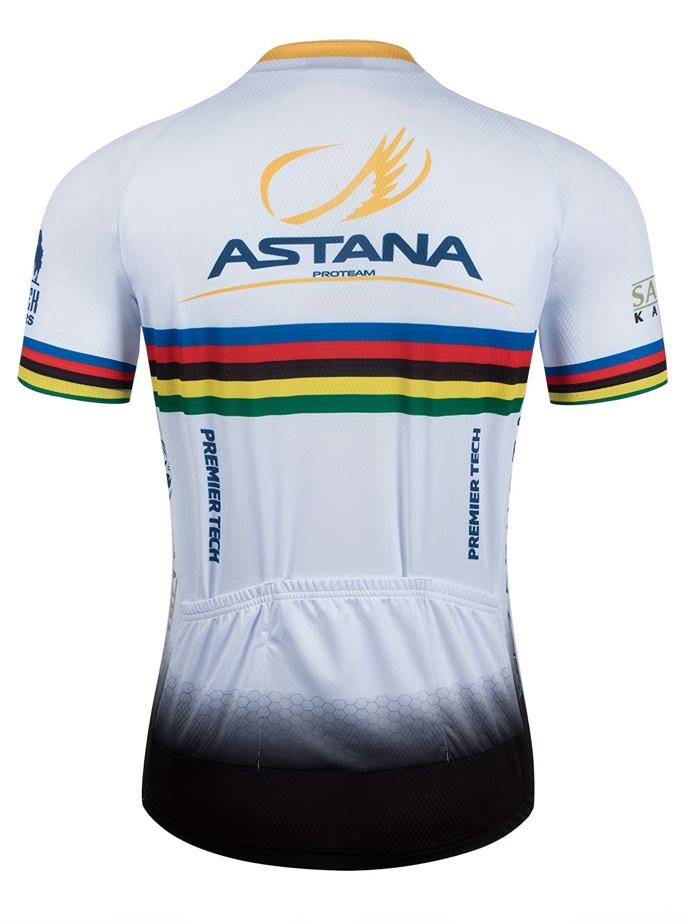 Quick Dry Cycling Jersey with Rear Pocket & Letter Print