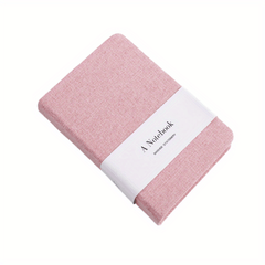 Multicolor Linen Cloth Cover Notebook Half Lined Blank Sheets Hard Cover Notepad