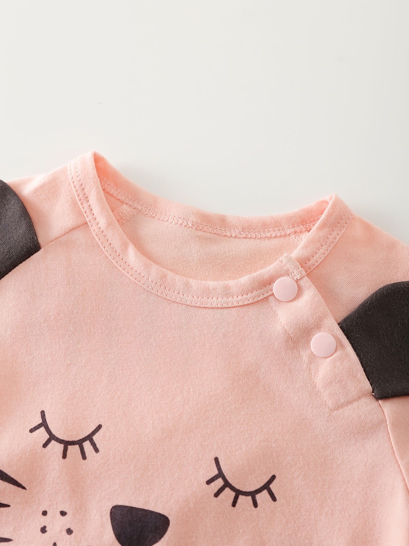 Newborn Baby Girls Jumpsuit Unisex Sweet Cat Print