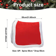 Christmas Red Fleece Horse Saddle Pad - Equestrian Supplies