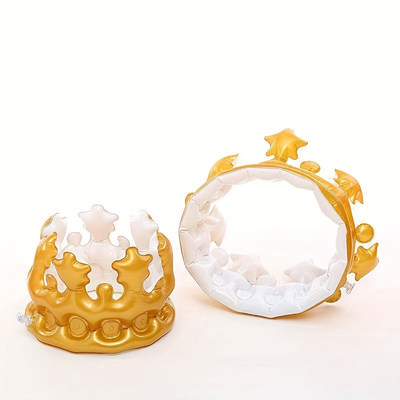 Inflatable Crown Birthday Party Decorations Hat Headwear Queen Headband
