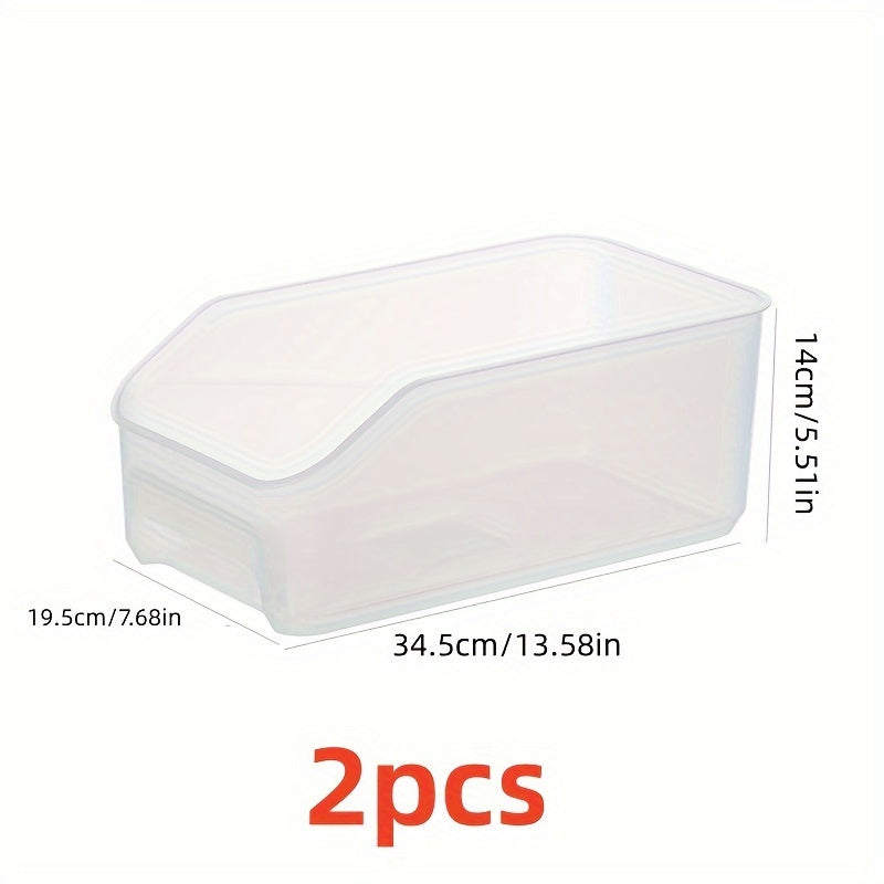 3pcs Refrigerator Storage Box Drawer Transparent Freezer Crisper