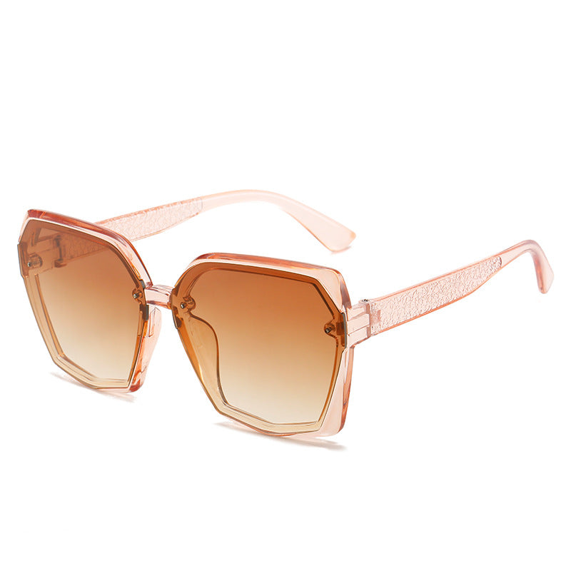 Oversized Hexagonal Sunglasses Vintage Ladies Stylish Women