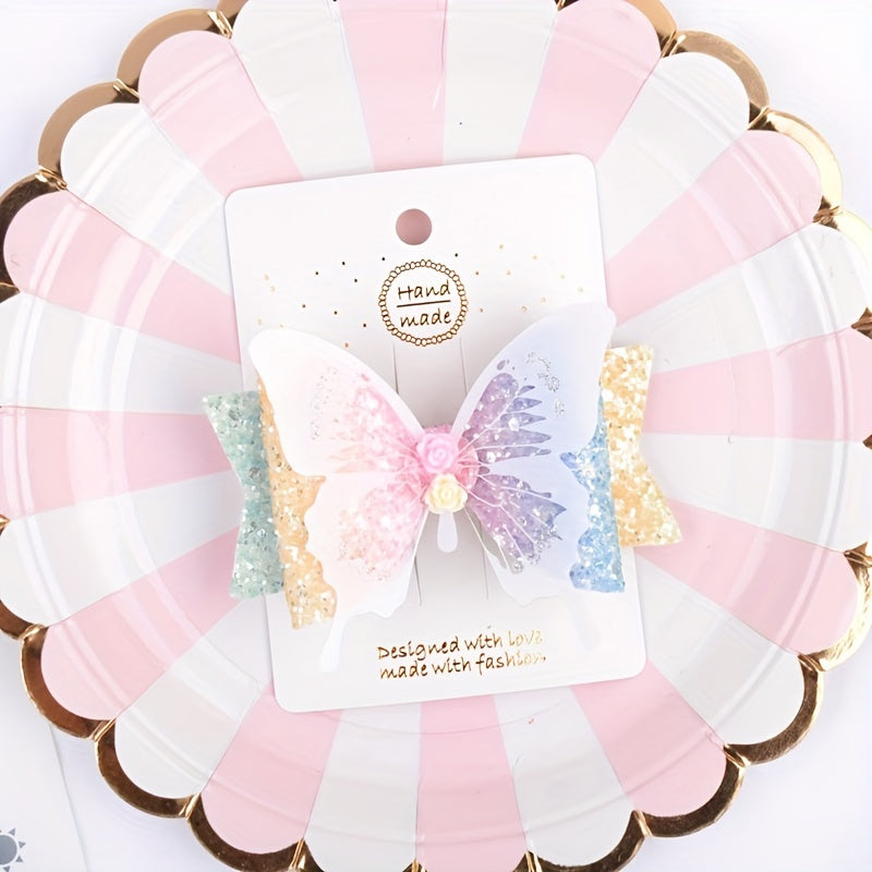 Girls Butterfly Bow Hair Clip for Party Gift Kids