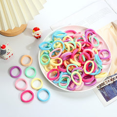 100pcs Small Hair Tie Candy Hair Rope Ponytail Braids Holder Hair Ring