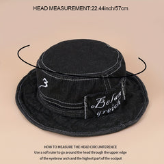 Denim Washed Bucket Hat Cotton Sun Protection Fisherman Hat