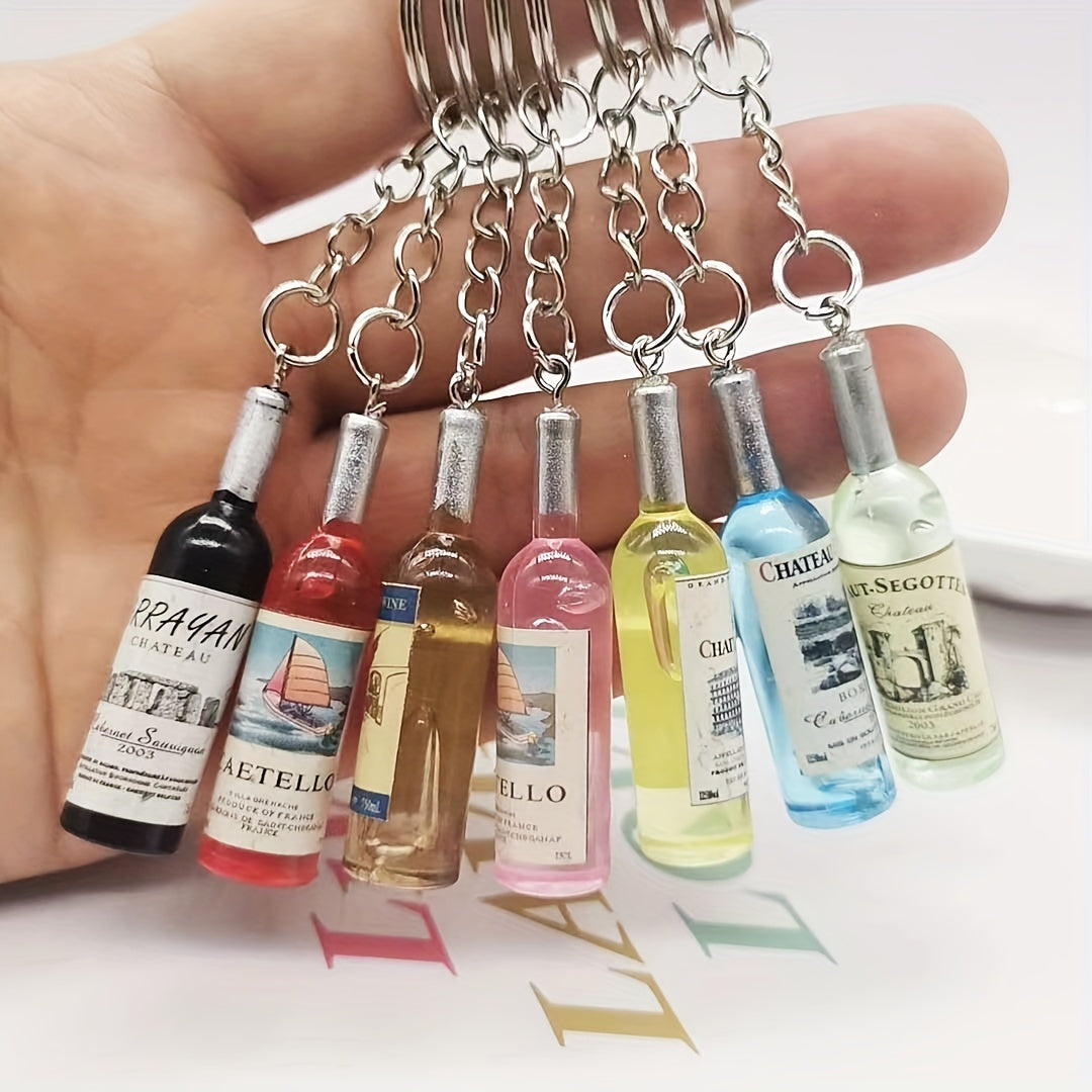Wine Bottle Key Ring Key Chain for Girls Women Men