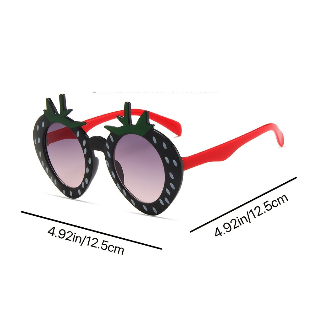 Kids Cartoon Strawberry Shape Sunglasses Party Vacation Sunglasses