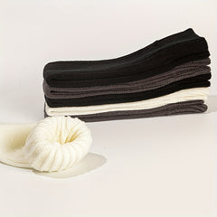 Ribbed Leg Warmers Soft & Comfy All match Socks Women's Stockings