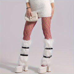 Women's Fuzzy Leg Warmers Knee High Socks
