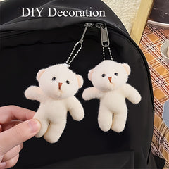 24pcs Bear Plush Toy Keychain Bag Accessory Little Bear Christmas Birthday Gift