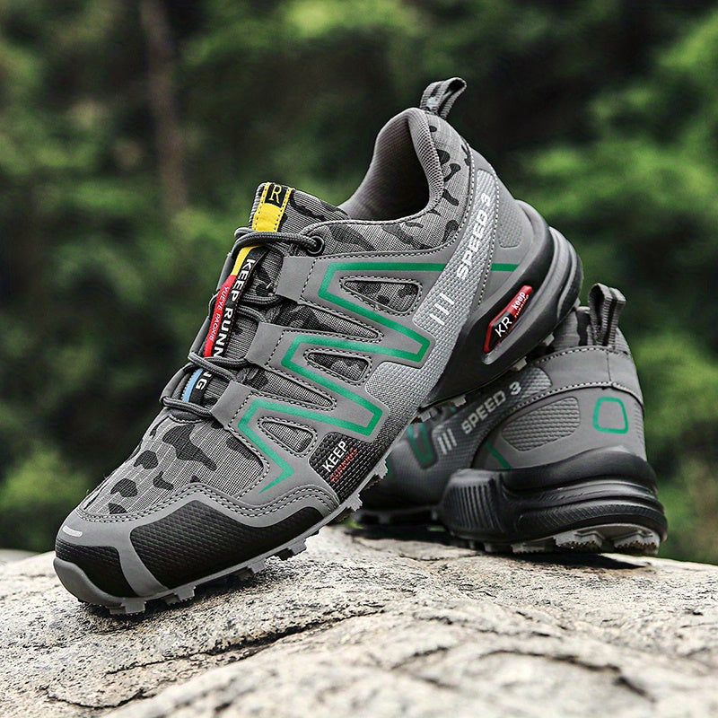 Men's Camo Hiking Sneakers Wear Resistant Non Slip Outdoor Shoes