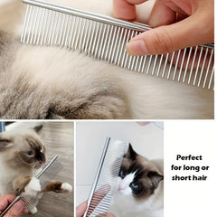 Pet Stainless Hair Removal Straight Comb Undercoat Hair Removal Comb