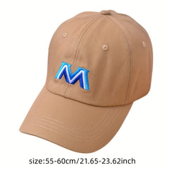 M Embroidery Baseball Cap Solid Casual Dad Hats Unisex