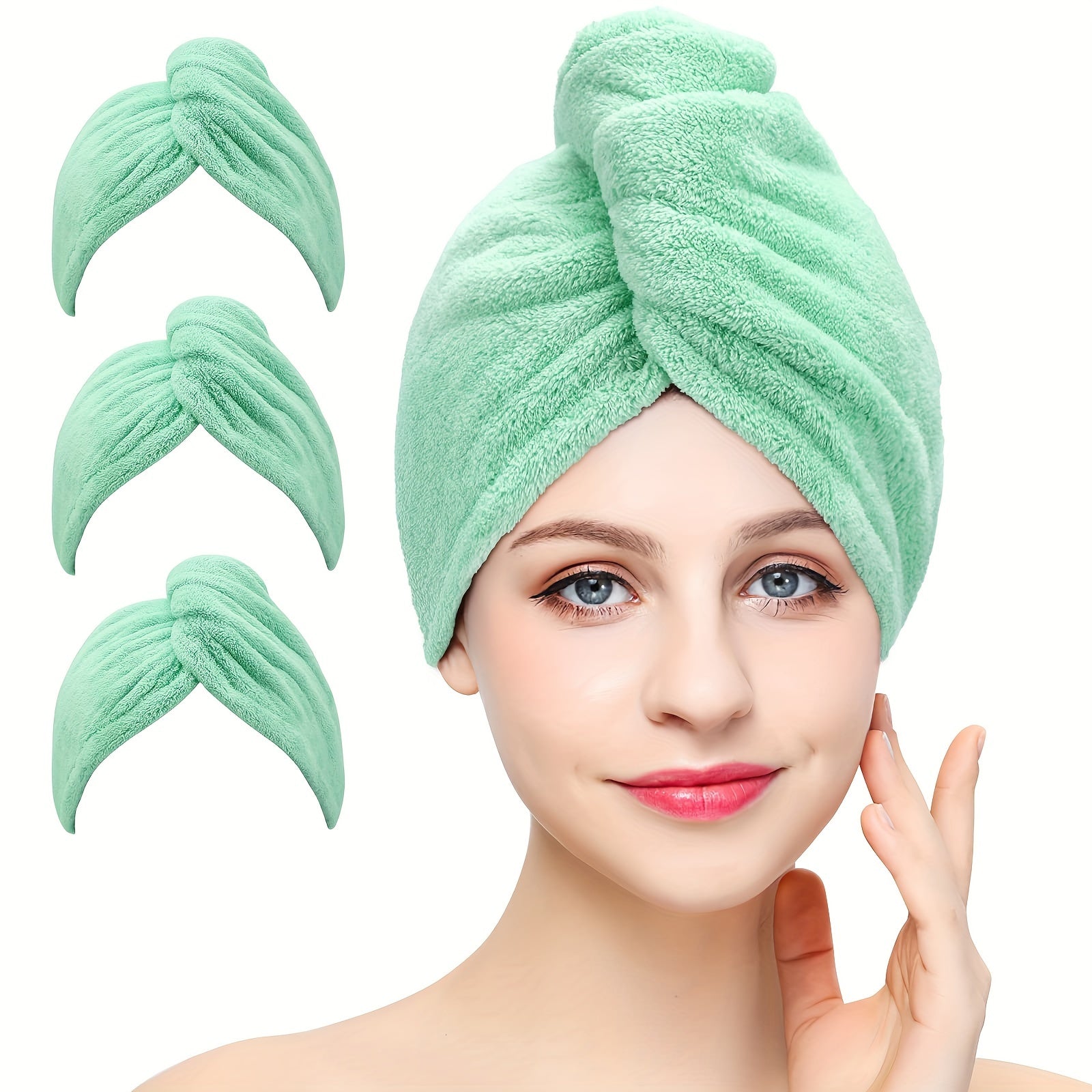 Microfiber Hair Towel Wrap for Quick Dry Hair Turban 28 Inch Bathroom Accessory