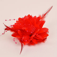Mesh Flower Head Piece Faux Feather Head Piece Women's Hair Accessories