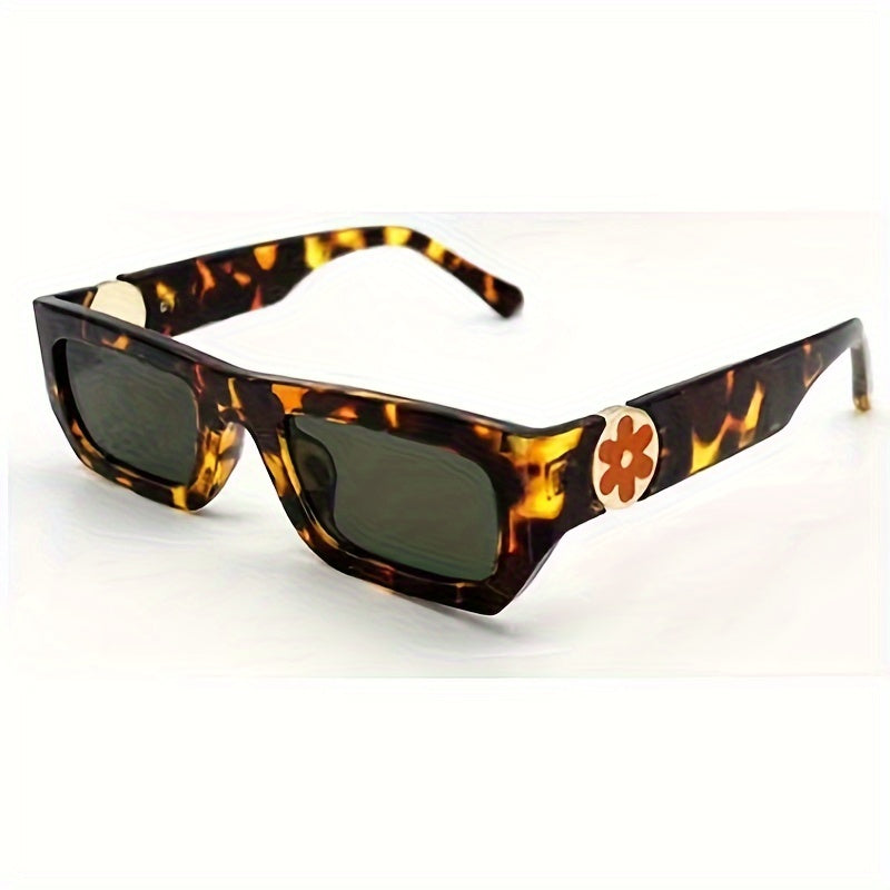 Men's Square Mixed Sunglasses Stainless Steel Anti UV400 Vintage Eyewear