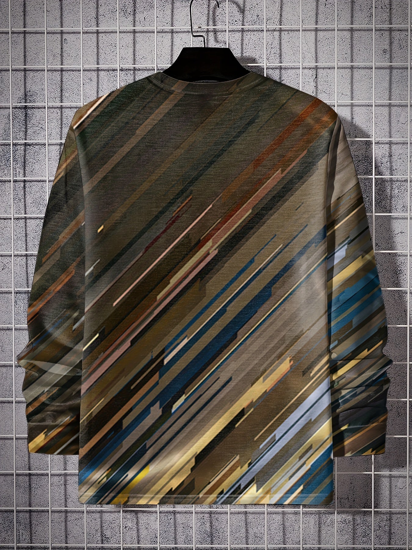 Men's Long Sleeve Novelty T-shirt for Autumn