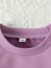 LOVE YOU MEAN IT Print Block Sweatshirt For Baby Girl