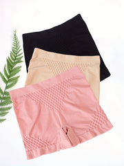 3pcs Seamless Boyshort Panties Comfortable & Breathable Stretchy Intimates