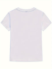 Girl's Mysterious Rose Print Outdoor Sport Tee Tops