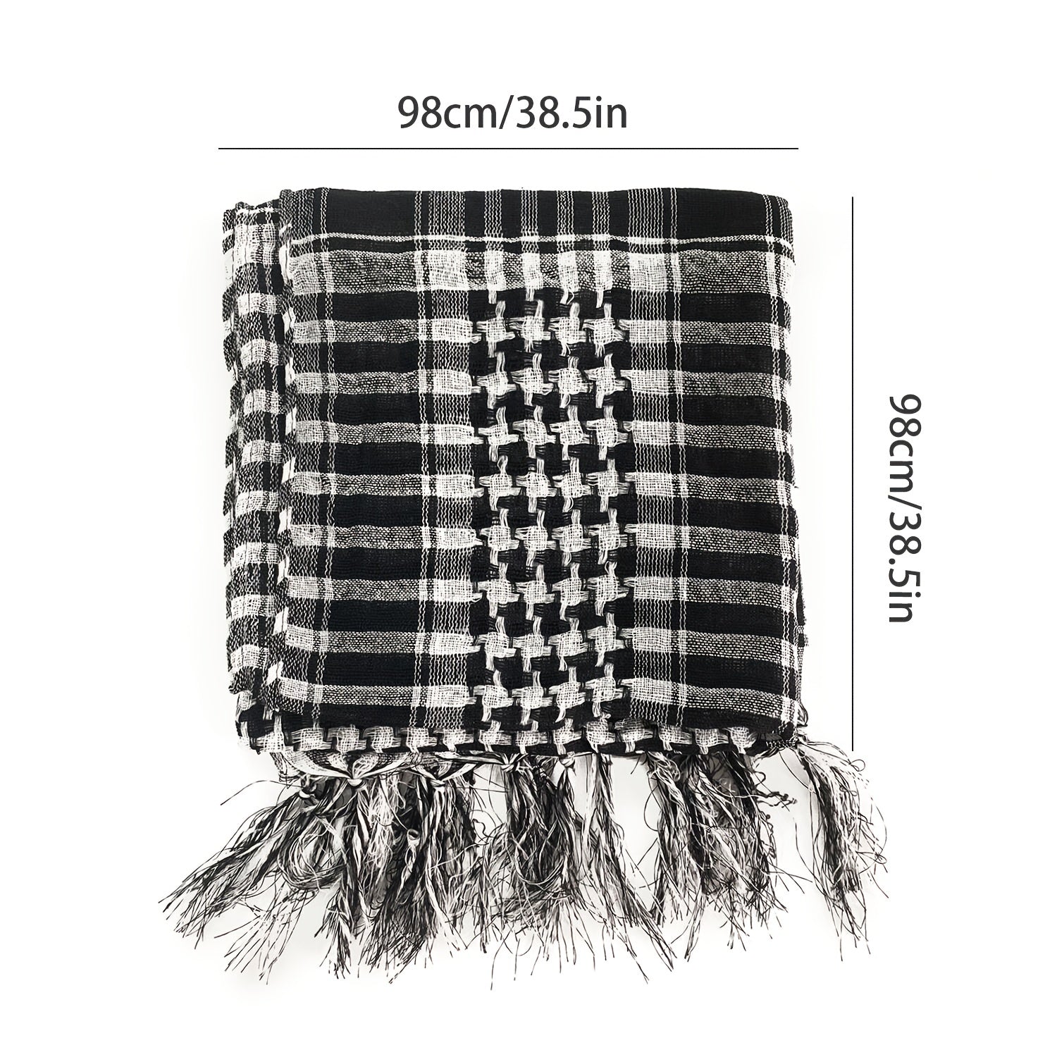 Unisex Tactical Tassel Triangle Scarf Military Shemagh Arab Desert Keffiyeh Wrap