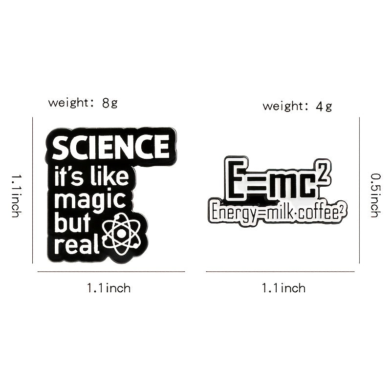 Chemical Physics Formula Pattern Zinc Alloy Pin