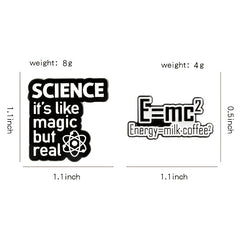 Chemical Physics Formula Pattern Zinc Alloy Pin