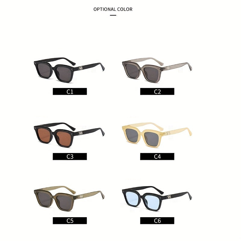 Men's Square Frame UV Protection Driving Sunglasses with Box