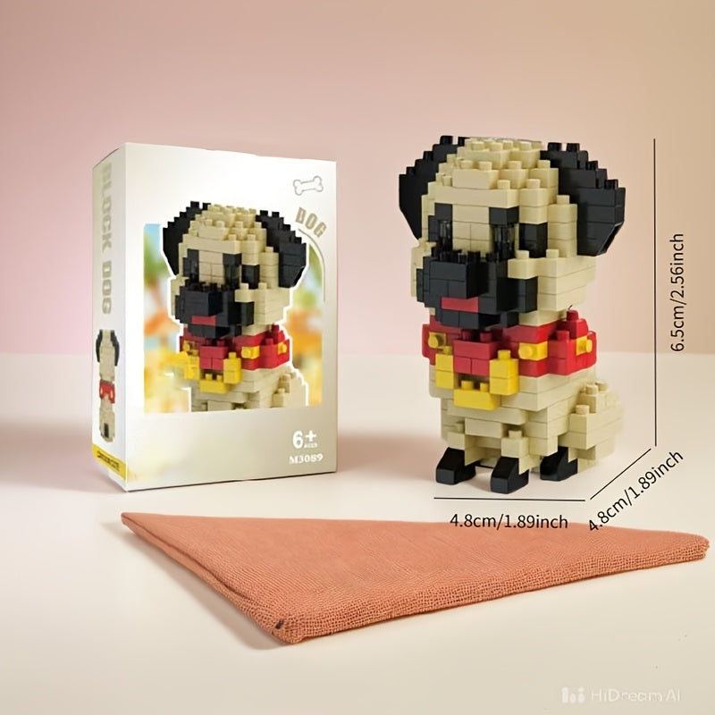 DIY Dog Building Blocks Toy Puppy Model Desktop Decoration Gift for Children